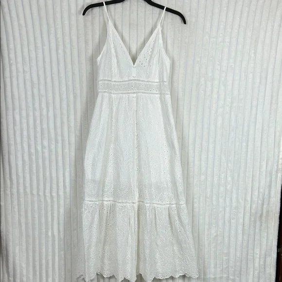 Simplee Eyelet Lace Coquette Cottagecore Romantic maxi dress XL - Picture 1 of 11